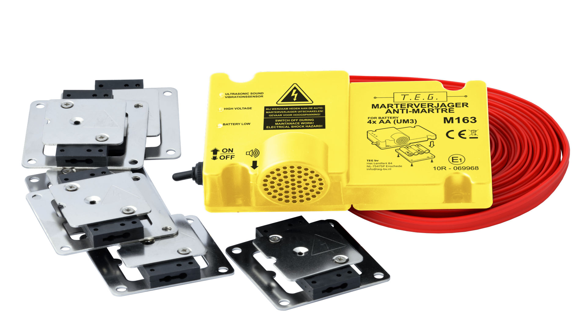 M163 Hoogspanning + Ultrasoon marterverjager - Klik voor meer afbeeldingen